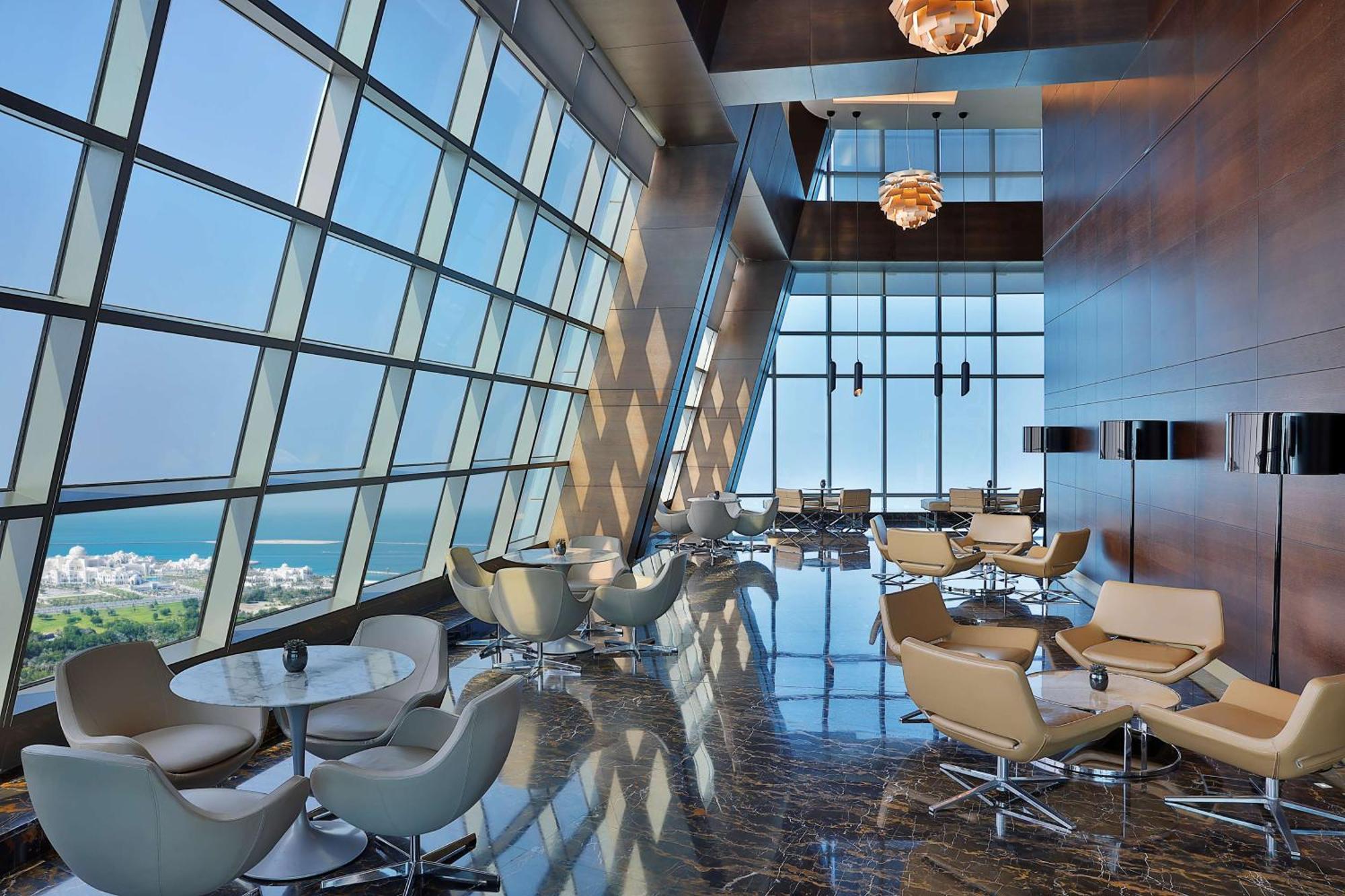 Hotel Conrad Abu Dhabi Etihad Towers Esterno foto The 360° Lounge at the top of the tower